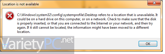 วิธีแก้ Location is not available สำหรับ Windows 7