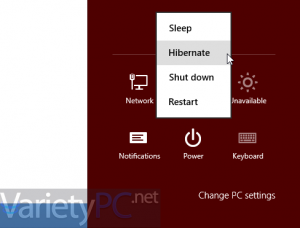 วิธีเปิดใช้ปุ่ม Hibernate บน Windows 8