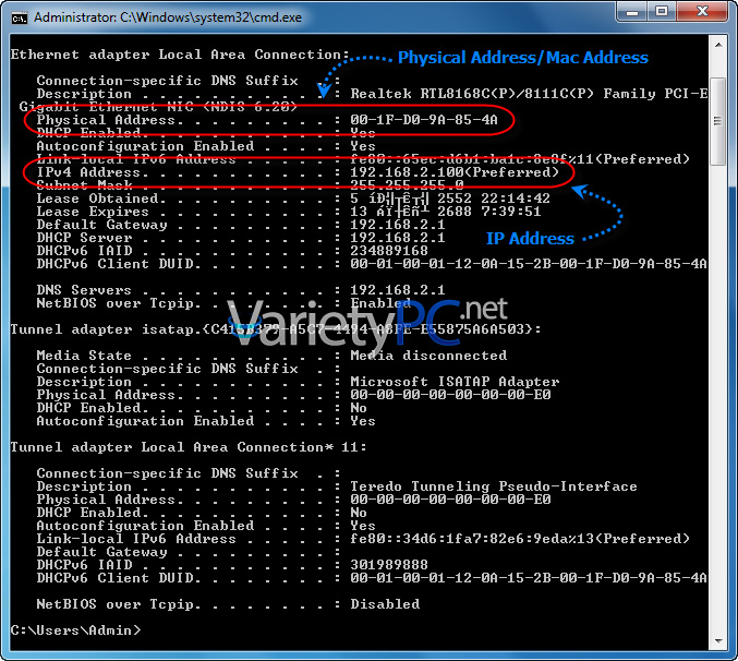 MAC Address และ IP Address
