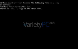 วิธีแก้ปัญหา Hal.dll is Missing or Corrupt Error เข้า Windows ไม่ได้