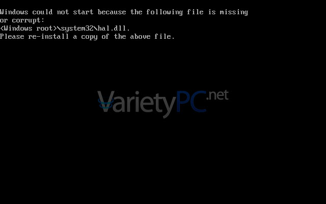 วิธีแก้ปัญหา Hal.dll is Missing or Corrupt Error เข้า Windows ไม่ได้