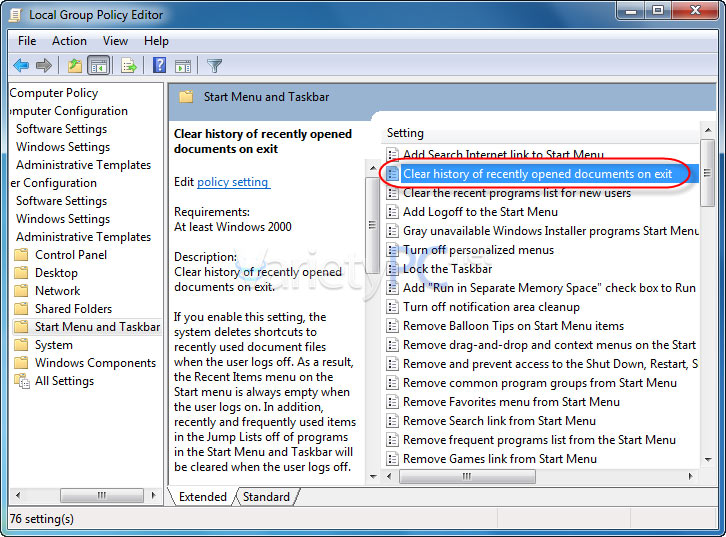 วิธีลบขยะใน Recent, Documents อัตโนมัติทุกครั้งที่ออกจากระบบ