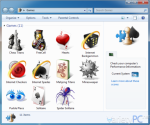 ลบเกมส์ที่มีมาให้กับระบบ Windows 7 หากมีปัญหาหรือไม่ได้ใช้งาน