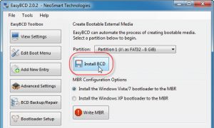 การทำ Windows 7 ให้บูตด้วยแฟลชไดรฟ์เป็นตัวติดตั้งด้วย EasyBCD