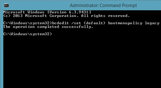 วิธีเปิดใช้ปุ่ม F8 เพื่อเรียก Safe Mode บน Windows 8.1