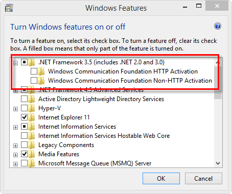 วิธีเปิดใช้งาน .net Framework 3.5 บน Windows 8.1