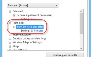 วิธีเปิด-ปิดการทำงาน Turn off hard disk after