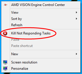 จับเอา Kill Not Responding Tasks มาไว้ที่เมนูคลิกขวา