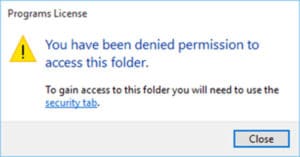 วิธีแก้ You have been denied permission to access this folder บน Windows 10