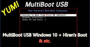 วิธีทำ MultiBoot USB ให้ Windows 10 และ Hiren's Boot ไว้ในตัวเดียวกัน