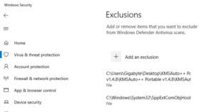 วิธีเพิ่มข้อยกเว้นไฟล์, โฟลเดอร์ ใน Windows Defender Security