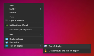 วิธีเพิ่มหัวข้อ Turn off Display ไว้ที่เมนูคลิกขวาบน Windows 11