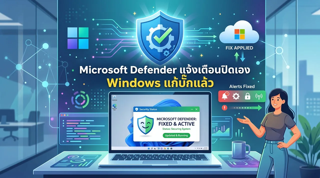 Microsoft Defender แจ้งเตือนถูกปิดบน Windows 11 ไมโครซอฟท์ยืนยันเป็นบั๊กพร้อมปล่อยแพตช์แก้ไขแล้ว