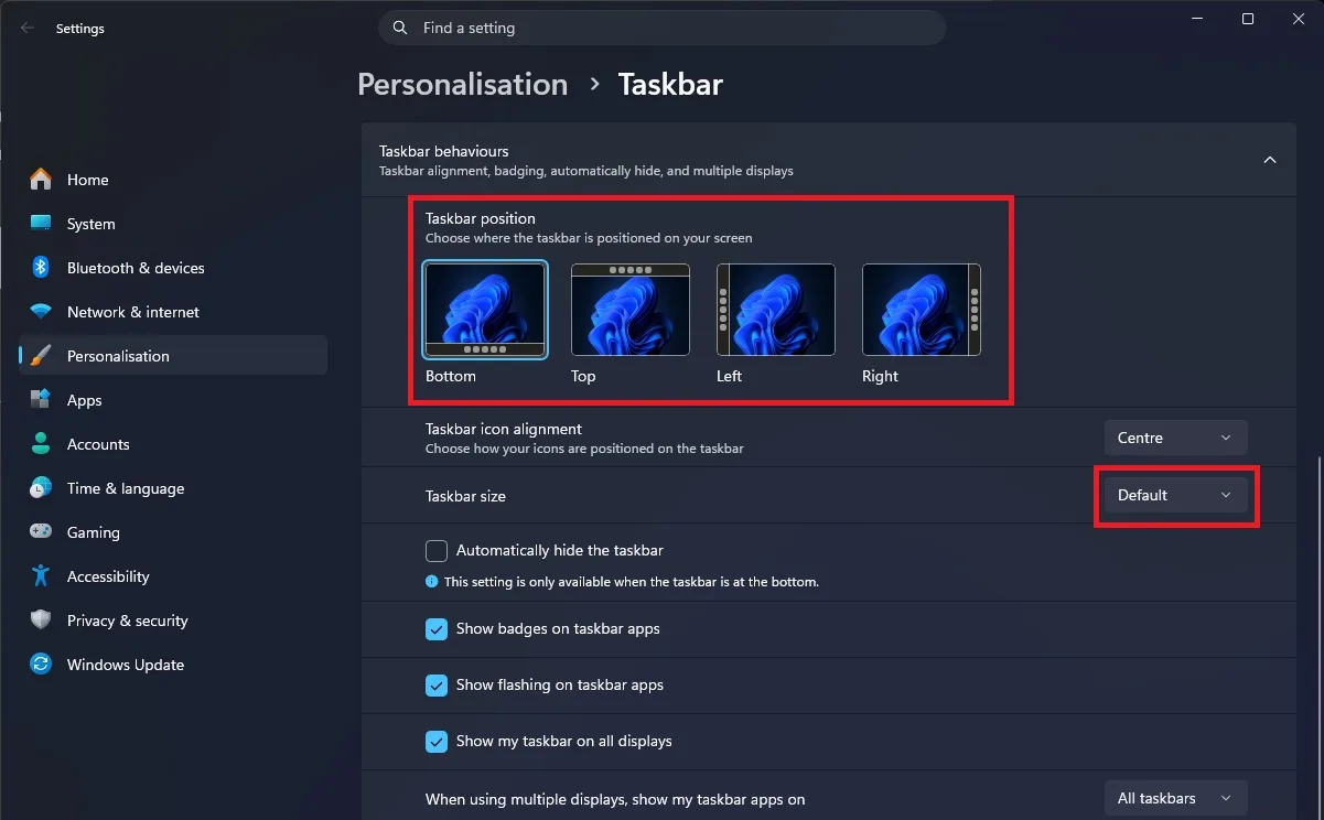 ย้าย Taskbar Windows 11 ได้แล้ว 4 ทิศทาง พร้อมวิธีตั้งค่า